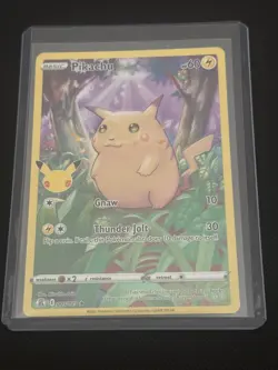 Pikachu Full Art (005/025) 25th Anniversary Celebrations Pokemon Card - NM/LP - Image 1