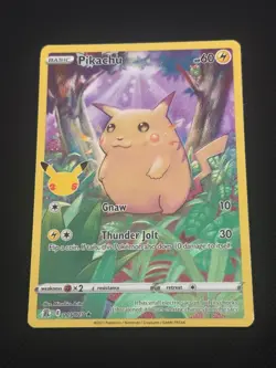 Pikachu Full Art (005/025) 25th Anniversary Celebrations Pokemon Card - NM/LP - Image 2