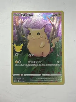 Pikachu Full Art (005/025) 25th Anniversary Celebrations Pokemon Card - NM/LP - Image 1