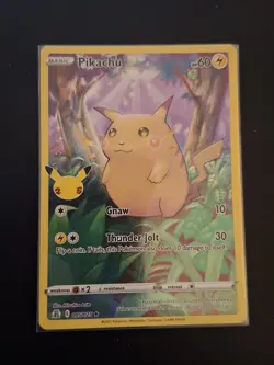 Pokemon Pikachu Celebrations Full Art Card 005/025 NM Condition - Image 1