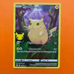 Pikachu Full Art Ultra Holo 005/025 Pokemon Card Celebrations 25th NM 5/25 - Image 2