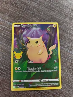 Pokemon Pikachu Celebrations Full Art Card 005/025 NM Condition - Image 1