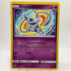 Shining Mew 40/73 Shining Legends Holo Rare Pokemon Card LP - Image 1