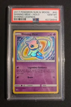 Pokemon - PSA 10 Shining Mew Holo - 40/73 - Sun & Moon Shining Legends - Image 1