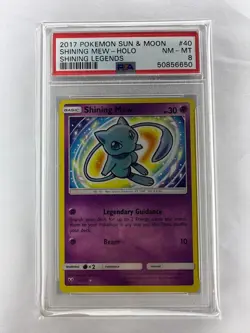 Shining Mew Holo 40/73 Shining Legends Pokemon - PSA 8 - Image 1