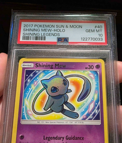 Pokemon Sun & Moon Shining Mew 40/73 Holo Shining Legends Card Shiny PSA 10 MINT - Image 3