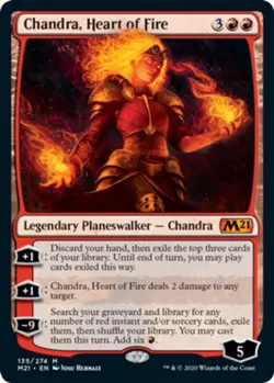 Chandra, Heart of Fire ~ Near Mint Core Set 2021 M21 MTG Magic UltimateMTG Red C - Image 1