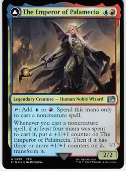 MAGIC MTG THE EMPEROR OF PALAMECIA 219 FINAL FANTASY FOIL - Image 1
