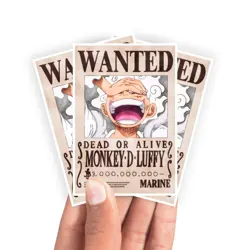 Luffy Wanted Poster Card Sleeves - One Piece | Yugioh | MTG - Image 1