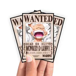 Luffy Wanted Poster Card Sleeves - One Piece | Yugioh | MTG - Image 2