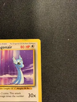 Dragonair 18/102 Base Set Single WOTC HP Creased Vintage Pokemon Card - Image 3