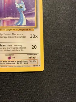Dragonair 18/102 Base Set Single WOTC HP Creased Vintage Pokemon Card - Image 4