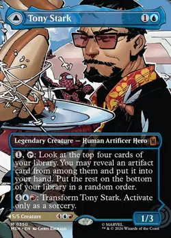 Tony Stark // The Invincible Iron Man Borderless 350 Marvel Super Heroes MTG MSH - Image 1