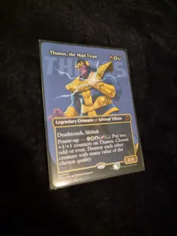 Thanos, the Mad Titan MTG Marvel Super Heroes Logo Art NM/M 0376 - Image 1