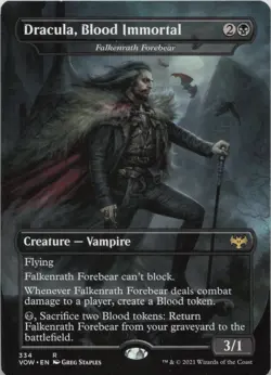 Dracula Blood Immortal Falkenrath Forebear R Innistrad: Crimson Vow 334 NM MTG - Image 1