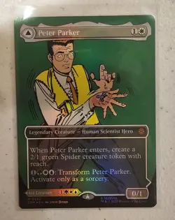 Peter Parker #232 (Borderless Foil) Near Mint / Fresh Pull Spider-Man MTG Magic - Image 1