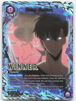 Sung Jinwoo Winner UEPR/SLG-1-019 FOIL Solo Leveling Union Arena Promo Card NM - Image 1