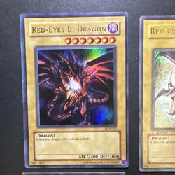 Yu-Gi-Oh! 4-Card Foil Lot Blue-Eyes, Red-Eyes, Ultimate dragon series! - Image 2