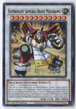 Yugioh - Superheavy Samurai Brave Masurawo CYAC-EN039 1st Edition - Ultra Rare - Image 1