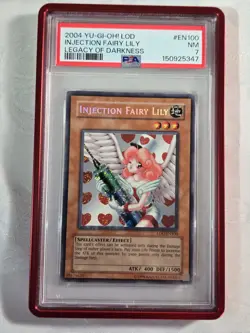 Yu-Gi-Oh! PSA 7 Injection Fairy Lily LOD-EN100 World-Wide English / EN Variant - Image 3
