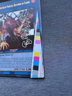 YuGiOh! Promethean Princess, Bestower Of Flames RA05 - Error Misprint Near Mint - Image 3