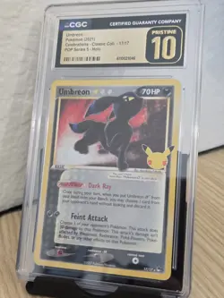 ** Pokemon Umbreon Gold Star Celebrations Classic Coll POP 5 #17 CGC 10 Pristine - Image 1