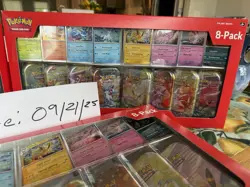HOT! 4 Pokemon Prismatic Evolutions Costco 8 Mini Tins w promo cards ✅ Sealed ✅ - Image 4