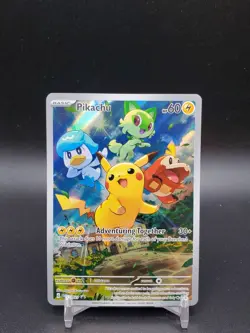 Pikachu SVP 027 Black Star Promo Paldea Evolved NM Pokemon Card - Image 1