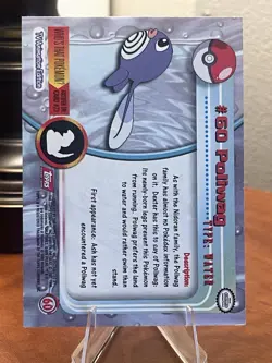 POLIWAG #60 Pokemon Card TCG Topps TV Animation Red Logo-MP - Image 2