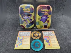 Pokemon tcg lot of 2 empty mini tins With Collector Card And Chip - Image 1
