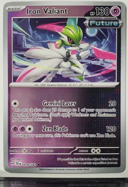 REVERSE HOLO Iron Valiant 079/162 NM / M Temporal Forces Pokemon Card - Image 1