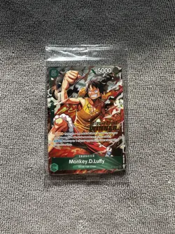 One Piece Monkey D Luffy P-135 OP16 Pre-Release Event Winner Stamp Card *SEALED* - Image 1