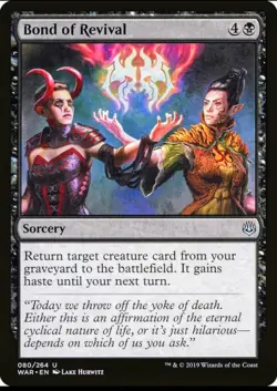 X 1 Bond of Revival NM War of the Spark 080 MTG Magic The Gathering - Image 1
