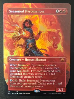 Seasoned Pyromancer Borderless FOIL #363 Double Masters 2022 2X2 Mythic Rare MTG - Image 1