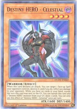 Yugioh Destiny HERO DUOV-EN069 Ultra Rare 1st Edition NM - Image 1