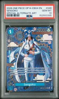 One Piece 2026 Sengoku 046 Special Alternate Art SP OP14-EB04 GEM MINT PSA 10 - Image 1