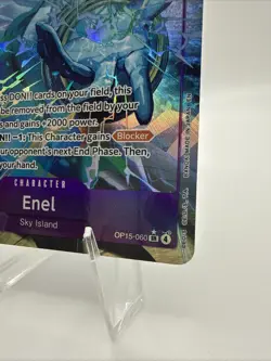 One Piece TCG Enel OP15-060 SR Alt Art Adventure On Kami’s Island English - Image 5