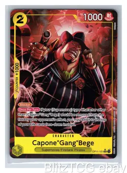 Capone Bege Alternate Art OP11-101 A Fist of Divine Speed One Piece Foil NM/M - Image 1