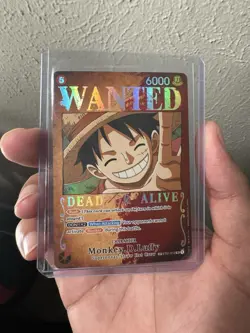 Bandai One Piece Card Game Monkey D. Luffy WANTED ST01-012 SR Holo 6000 - Image 1