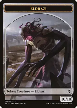Eldrazi 10/10 1x TOKEN MtG ENGLISH Battle for Zendikar SP/NM - Image 1
