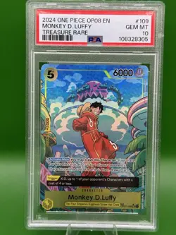 One Piece Monkey.D.Luffy OP07-109 Treasure Rare Two Legends PSA 10 Gem MT - Image 3