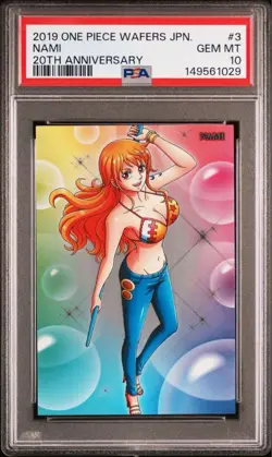 One Piece Nami Wafer Card PSA10 Grade Trading Card Collectible Authentic - Image 3
