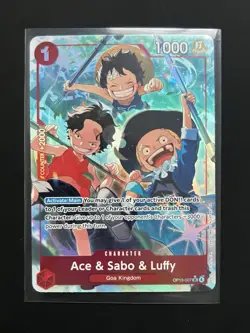 One Piece TCG Ace & Sabo & Luffy OP13-007 SR Alt Art NM - Image 1