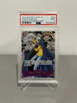 PSA 9 Trafalgar Law OP05-069 Comic Parallel Manga Art One Piece Card Japanese - Image 1