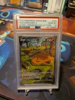 2022 Pokemon SWSH UPC Black Star Promo Charizard V Alt Art #SWSH260 PSA 10 - Image 1
