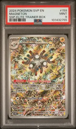 PSA 9 Magneton #159 Surging Sparks ETB Black Star Promo Pokemon TCG - Image 1