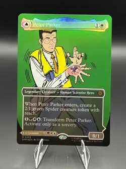 Peter Parker (0232) Borderless FOIL Spider Man Never Played Amazing Spider-Man - Image 1