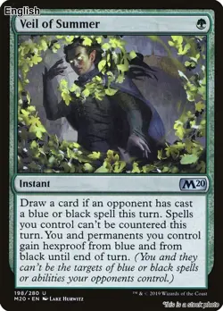 MTG Veil of Summer [M20 - 198] LP - Image 1