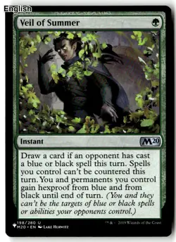 MTG Veil of Summer [M20 - 198] LP - Image 2