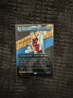 MTG Tony Stark The Invincible Iron Man M 0392 Foil Borderless MSH Marvel English - Image 2